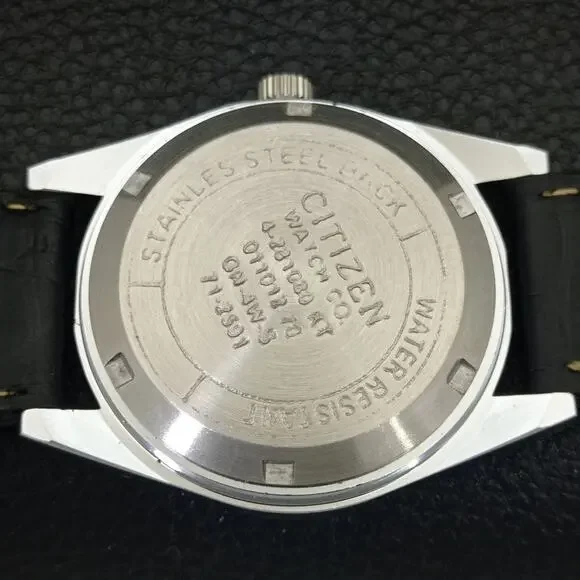 Vintage 1970 Citizen Automatic Mens Silver Watch W/daydate & Arabic accents